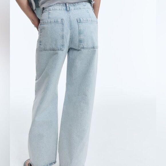 ZARA MID-RISE Z1975 BALLOON JEANS - Picture 8 of 12
